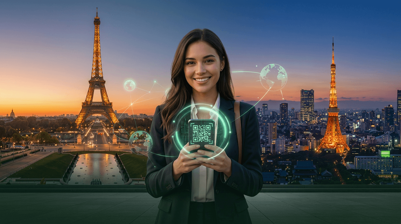 Traveler using eSIM